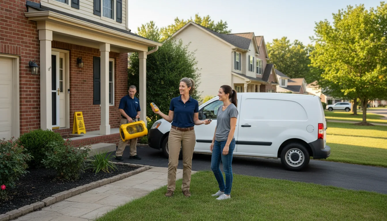 Water restoration image for Dehumidification And Cleanup Services in Rushville, OH